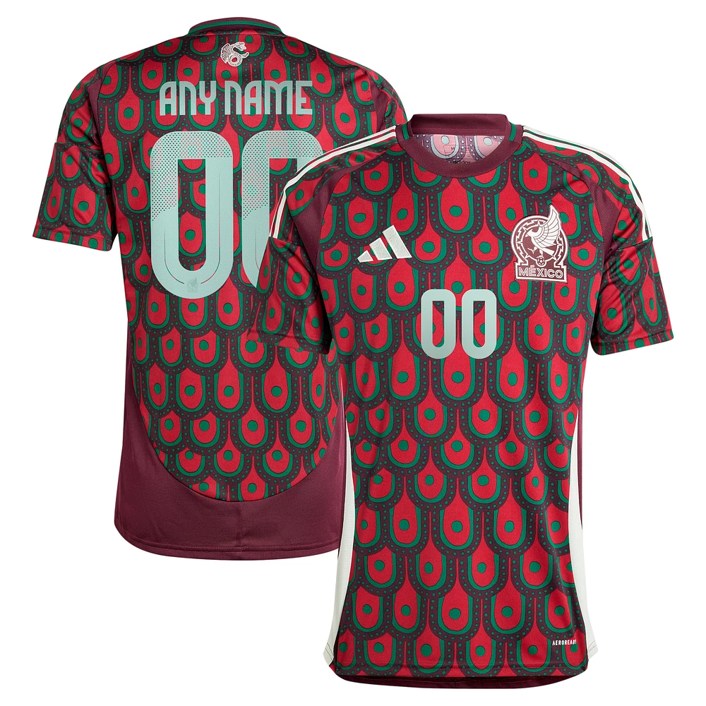 Men's adidas Burgundy Mexico National Team 2024 Home Replica Custom Jersey