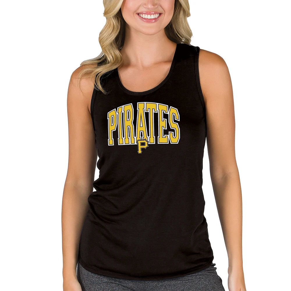 Women's Concepts Sport Black Pittsburgh Pirates Marathon Racerback Tank Top