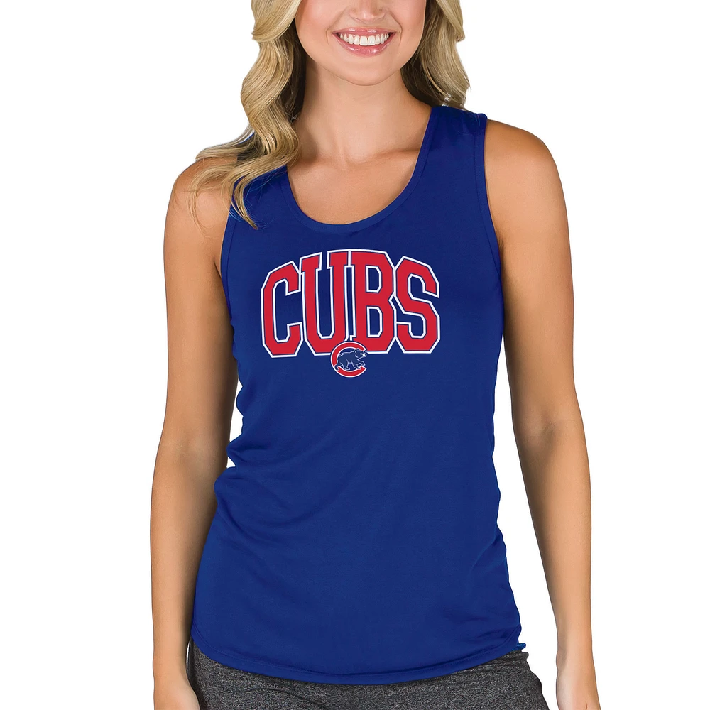 Women's Concepts Sport Royal Chicago Cubs Marathon Racerback Tank Top