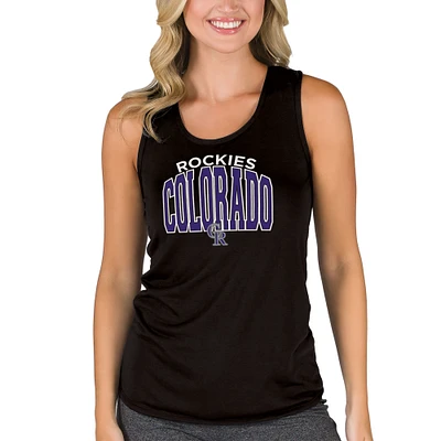 Women's Concepts Sport Black Colorado Rockies Marathon Racerback Tank Top