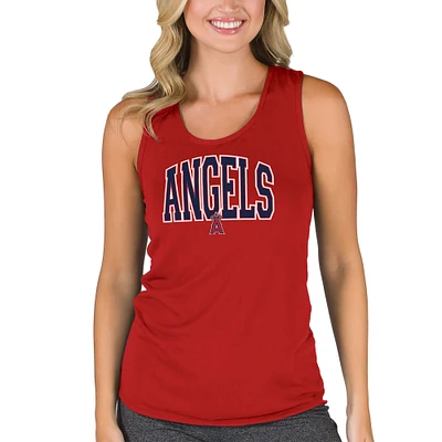 Women's Concepts Sport Red Los Angeles Angels Marathon Racerback Tank Top