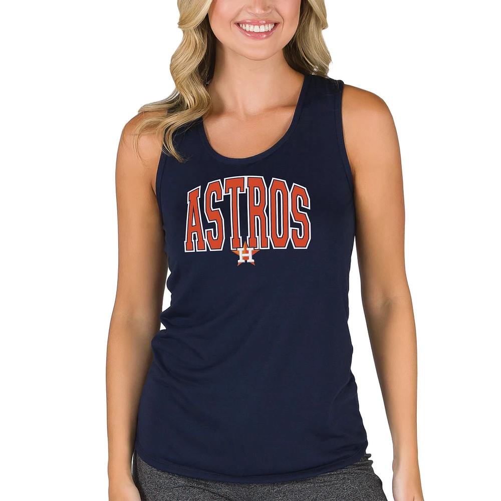 Women's Concepts Sport Navy Houston Astros Marathon Racerback Tank Top