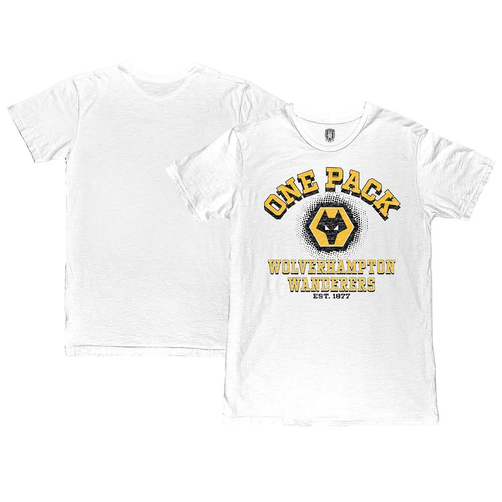 Men's 1863FC White Wolverhampton Wanderers Arched Motto T-Shirt