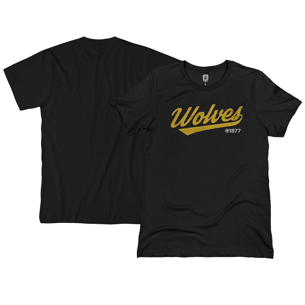 Men's 1863FC Black Wolverhampton Wanderers Script Jersey T-Shirt