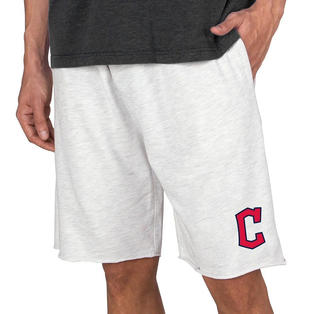 Men's Concepts Sport Oatmeal Cleveland Guardians Mainstream Terry Tri-Blend Shorts