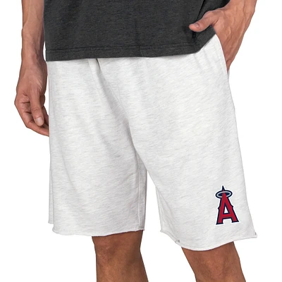 Men's Concepts Sport Oatmeal Los Angeles Angels Mainstream Terry Tri-Blend Shorts