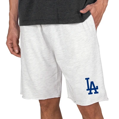 Men's Concepts Sport Oatmeal Los Angeles Dodgers Mainstream Terry Tri-Blend Shorts