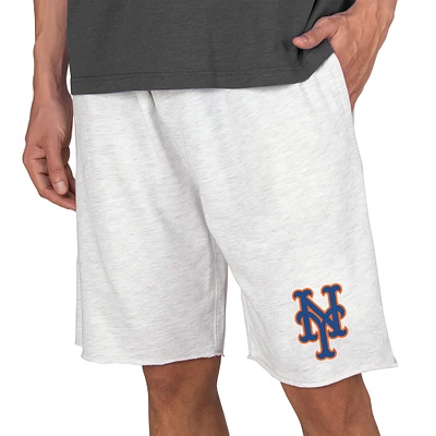 Men's Concepts Sport Oatmeal New York Mets Mainstream Terry Tri-Blend Shorts