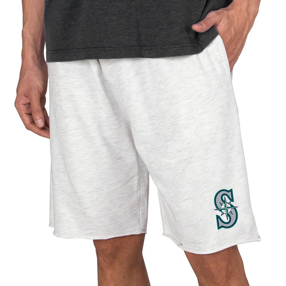 Men's Concepts Sport Oatmeal Seattle Mariners Mainstream Terry Tri-Blend Shorts