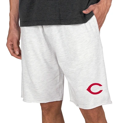 Men's Concepts Sport Oatmeal Cincinnati Reds Mainstream Terry Tri-Blend Shorts