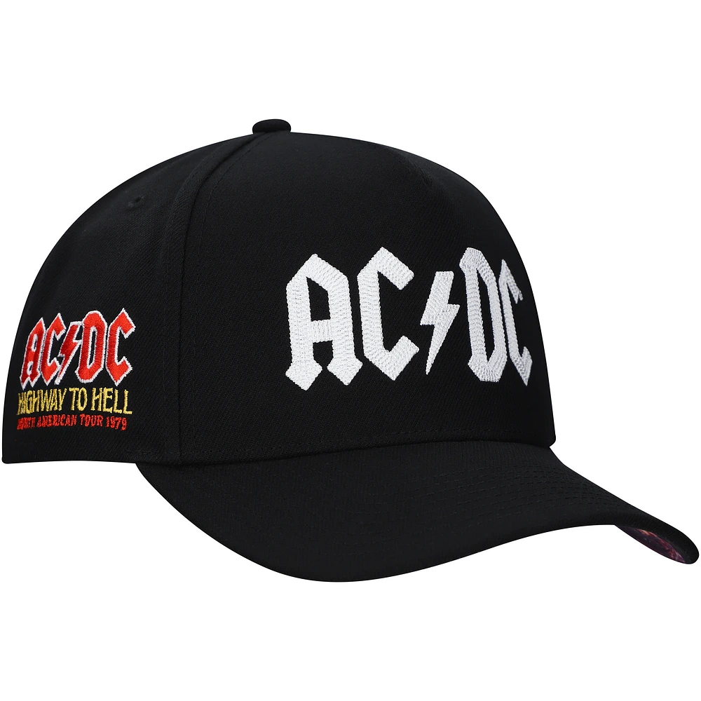 Men's Black AC/DC North American Tour 1979 A-Frame Adjustable Hat