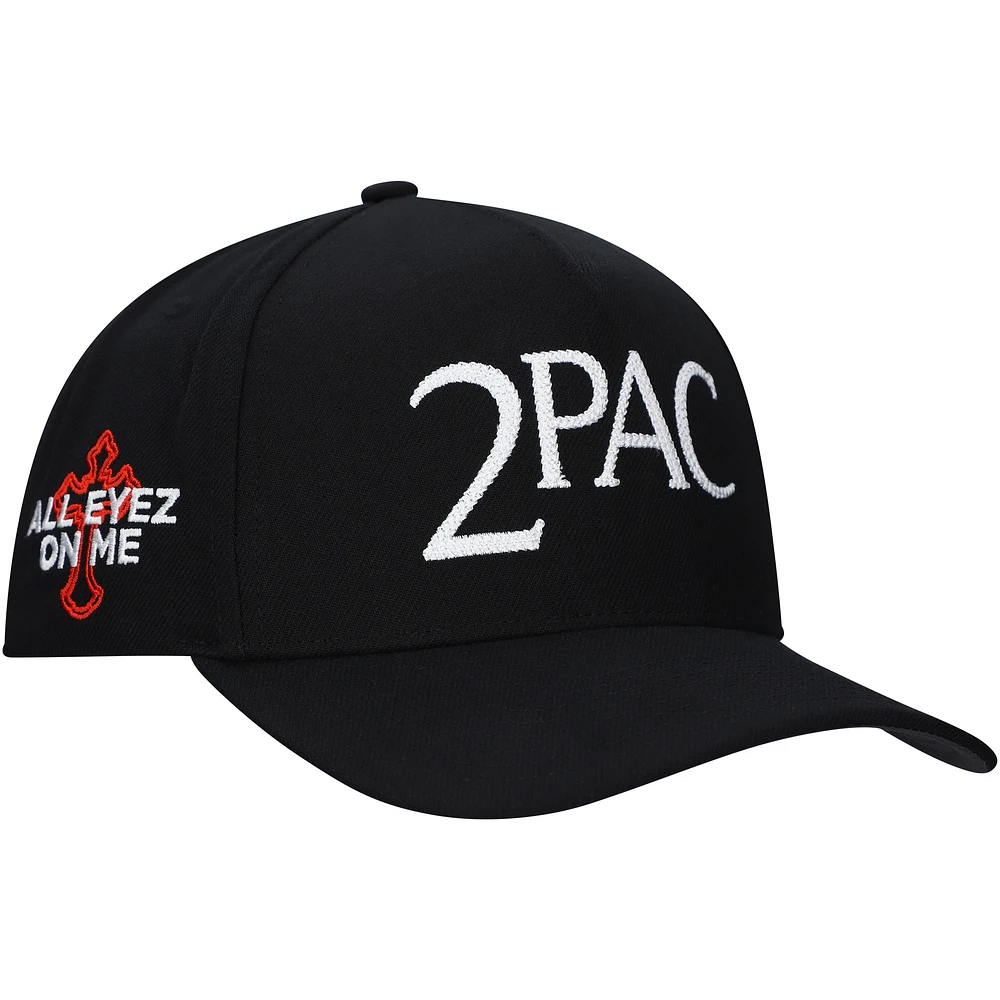 Men's Black Tupac Shakur All Eyez On Me A-Frame Adjustable Hat