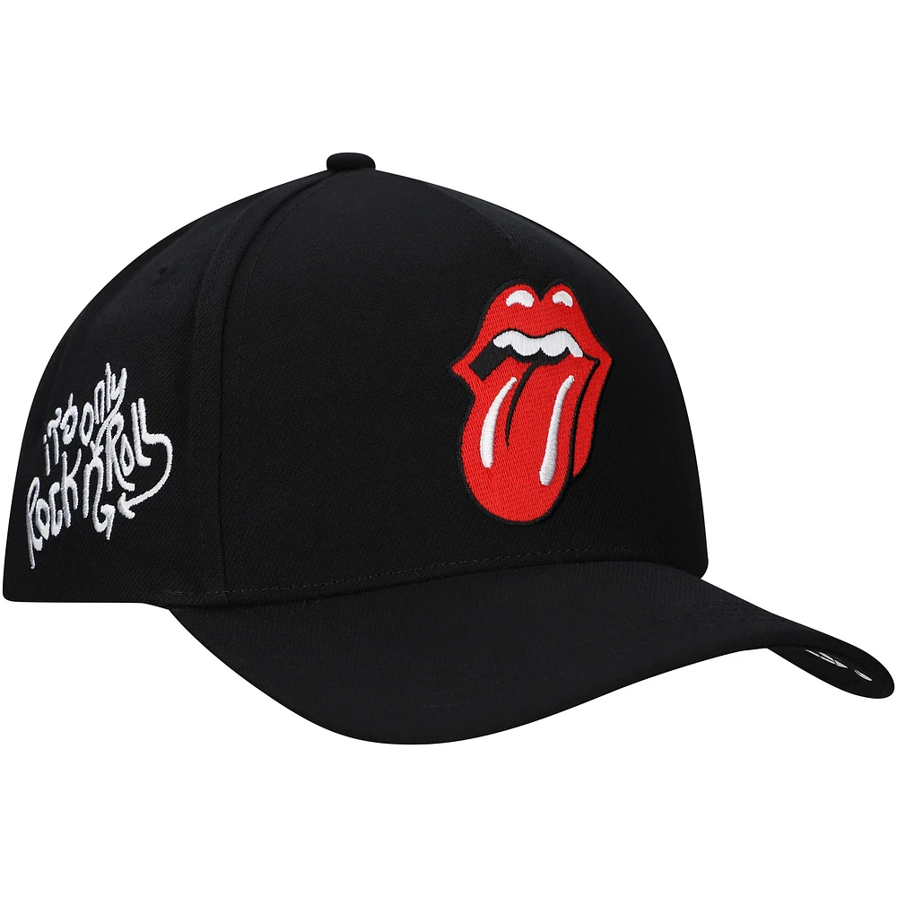Men's Black Rolling Stones It's Only Rock N' Roll A-Frame Adjustable Hat