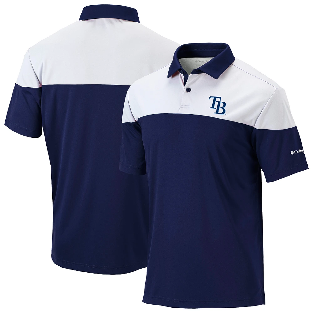 Men's Columbia Navy Tampa Bay Rays Omni-Wick Best Ball Polo