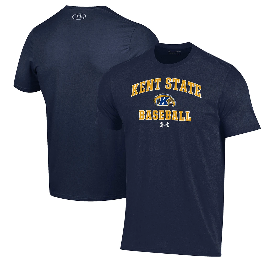 Men's Under Armour Navy Kent State Golden Flashes Baseball Performance T-Shirt