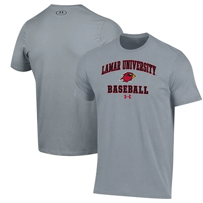 Men's Under Armour Gray Lamar Cardinals Baseball Performance T-Shirt