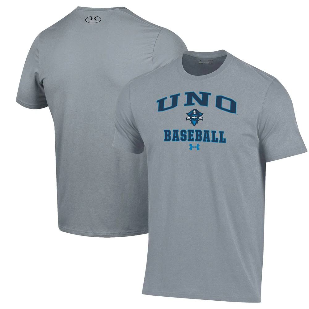 Men's Under Armour Gray New Orleans Privateers Baseball Performance T-Shirt