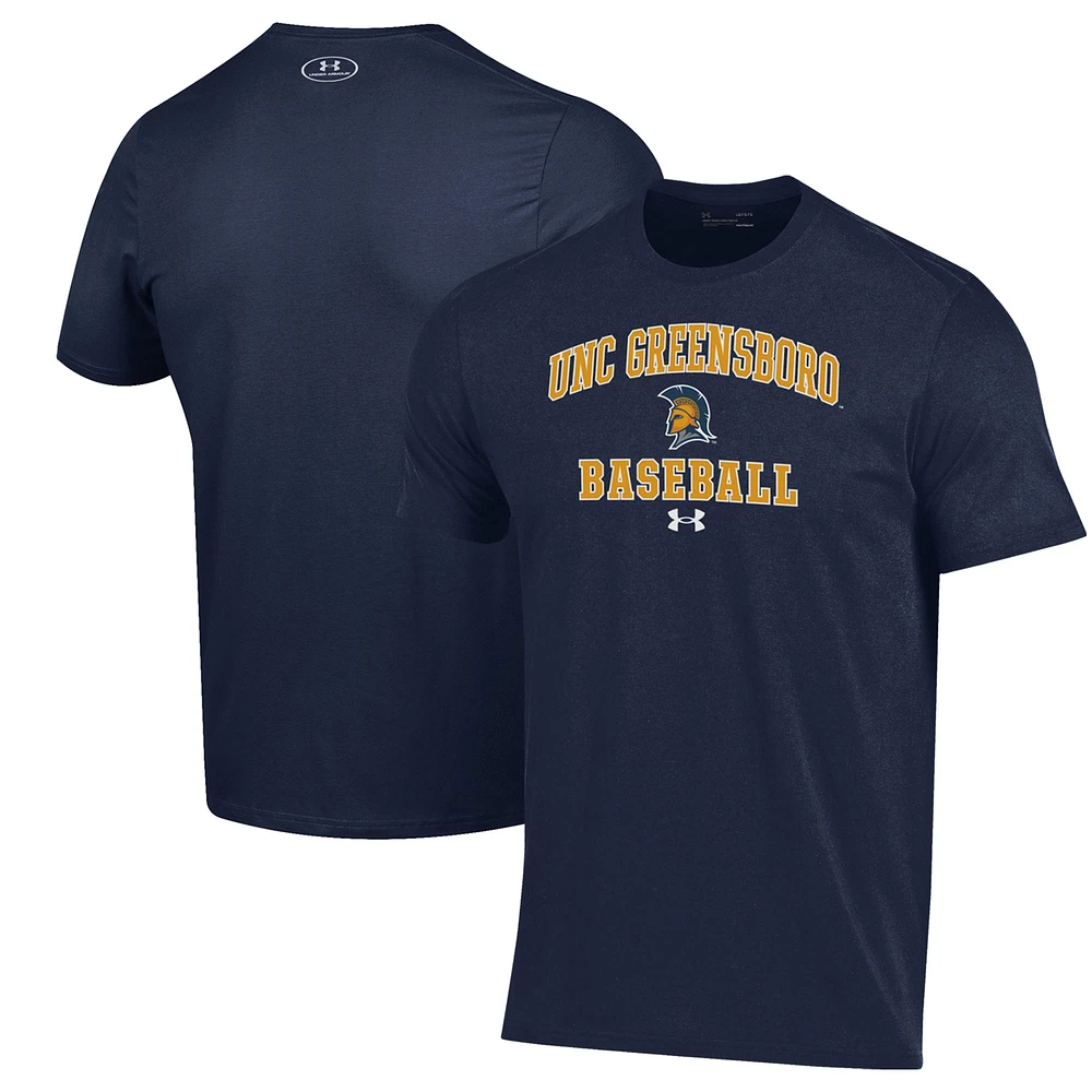 Men's Under Armour Navy UNCG Spartans Baseball Performance T-Shirt