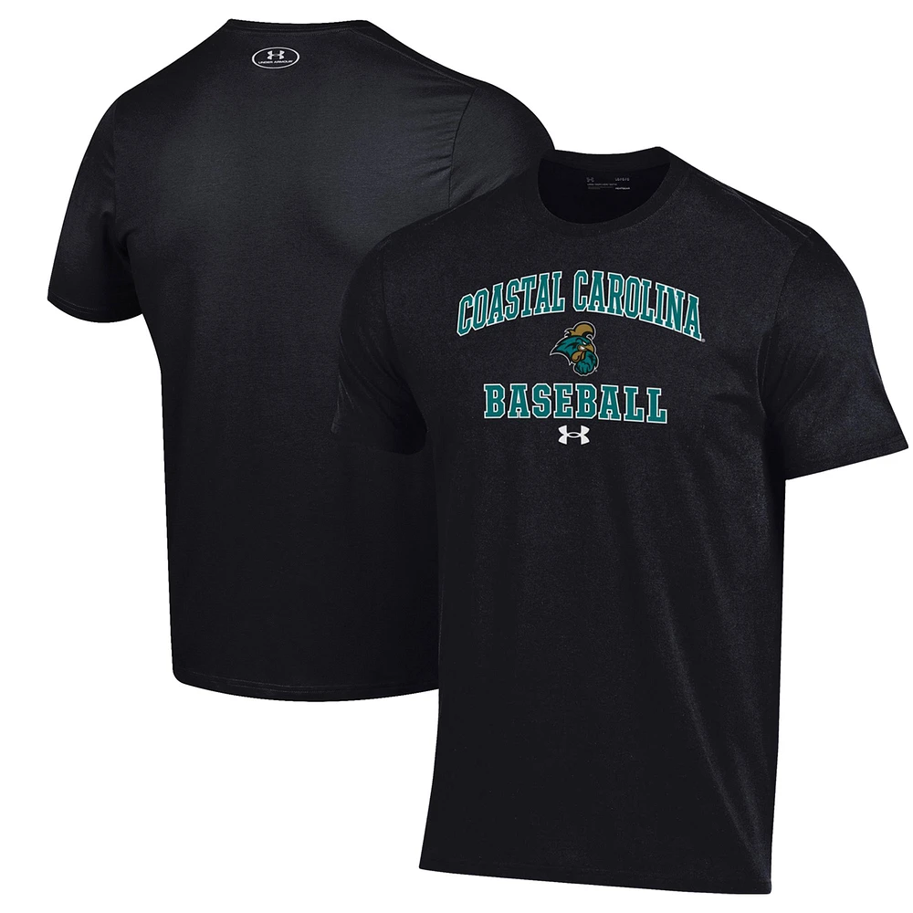 Men's Under Armour Black Coastal Carolina Chanticleers Baseball Performance T-Shirt