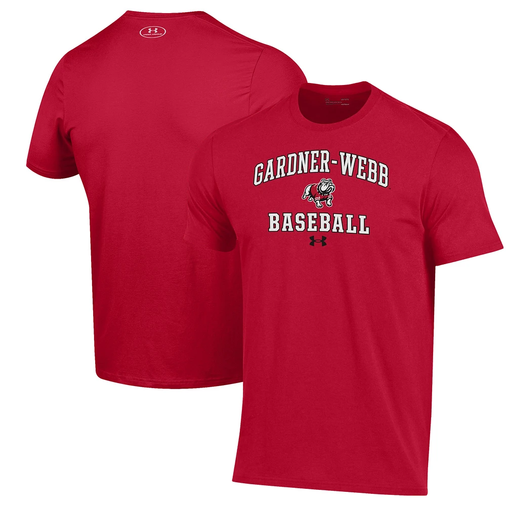 Men's Under Armour Scarlet Gardner-Webb Bulldogs Baseball Performance T-Shirt