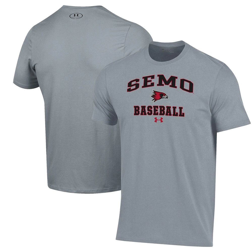 Men's Under Armour Gray SEMO Redhawks Baseball Performance T-Shirt