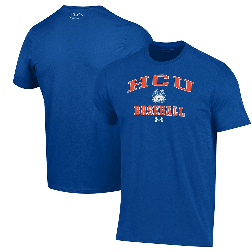 Men's Under Armour Royal Houston Christian Huskies Baseball Performance T-Shirt