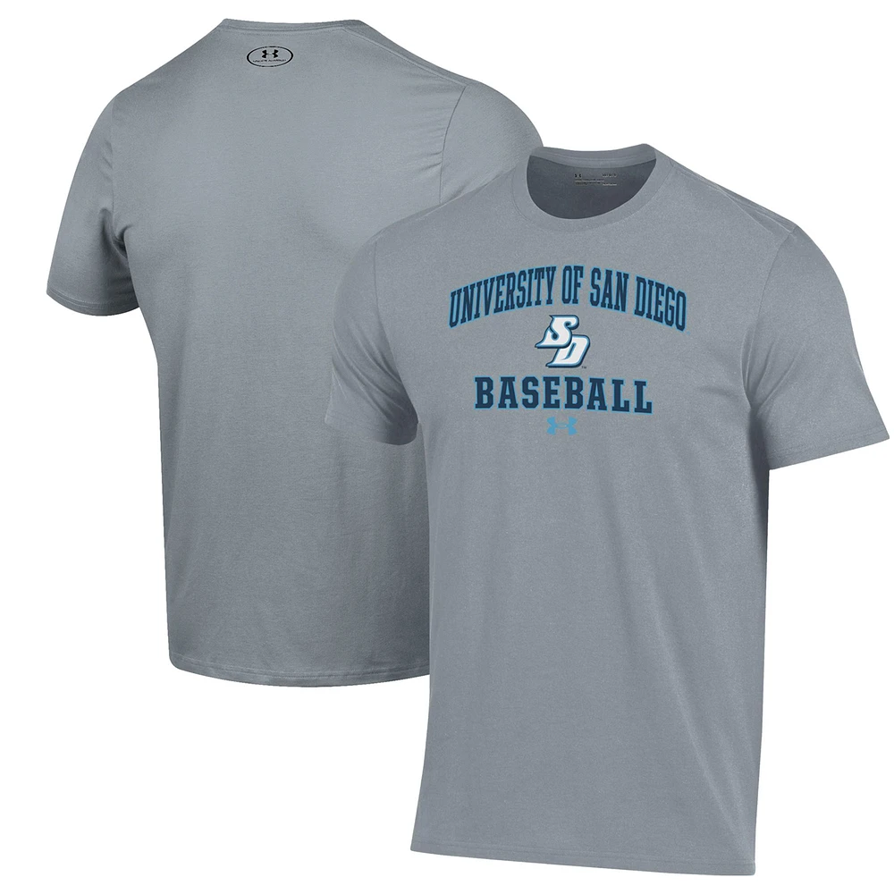 Men's Under Armour Gray San Diego Toreros Baseball Performance T-Shirt
