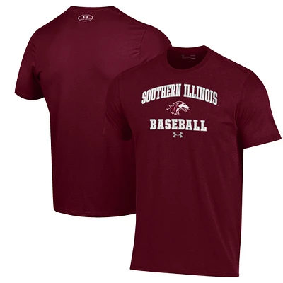 Men's Under Armour  Maroon Southern Illinois Salukis Baseball Performance T-Shirt