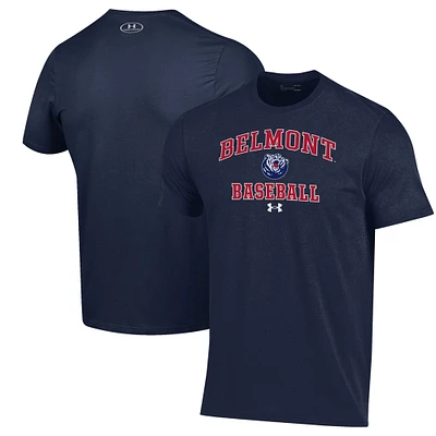 Men's Under Armour Navy Belmont Bruins Baseball Performance T-Shirt