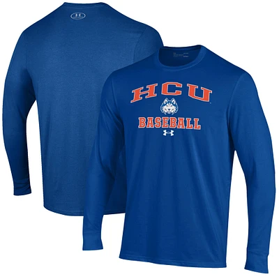 Men's Under Armour Royal Houston Christian Huskies Baseball Performance Long Sleeve T-Shirt