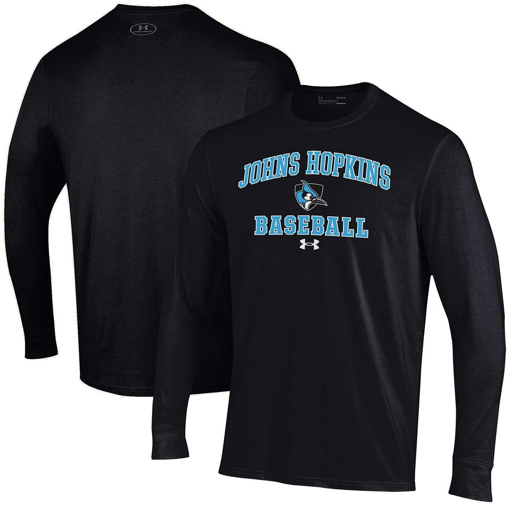 Men's Under Armour Johns Hopkins Blue Jays Baseball Performance Long Sleeve T-Shirt