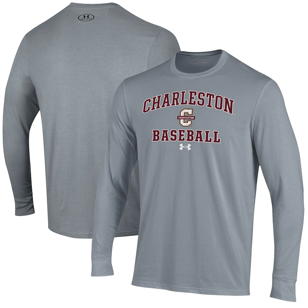 Men's Under Armour Gray Charleston Cougars Baseball Performance Long Sleeve T-Shirt