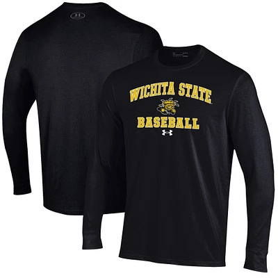 Men's Under Armour  Black Wichita State Shockers Baseball Performance Long Sleeve T-Shirt