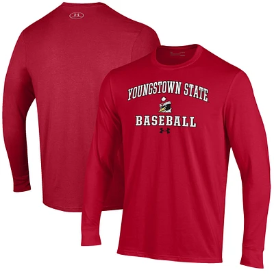 Men's Under Armour Youngstown State Penguins Baseball Performance Long Sleeve T-Shirt