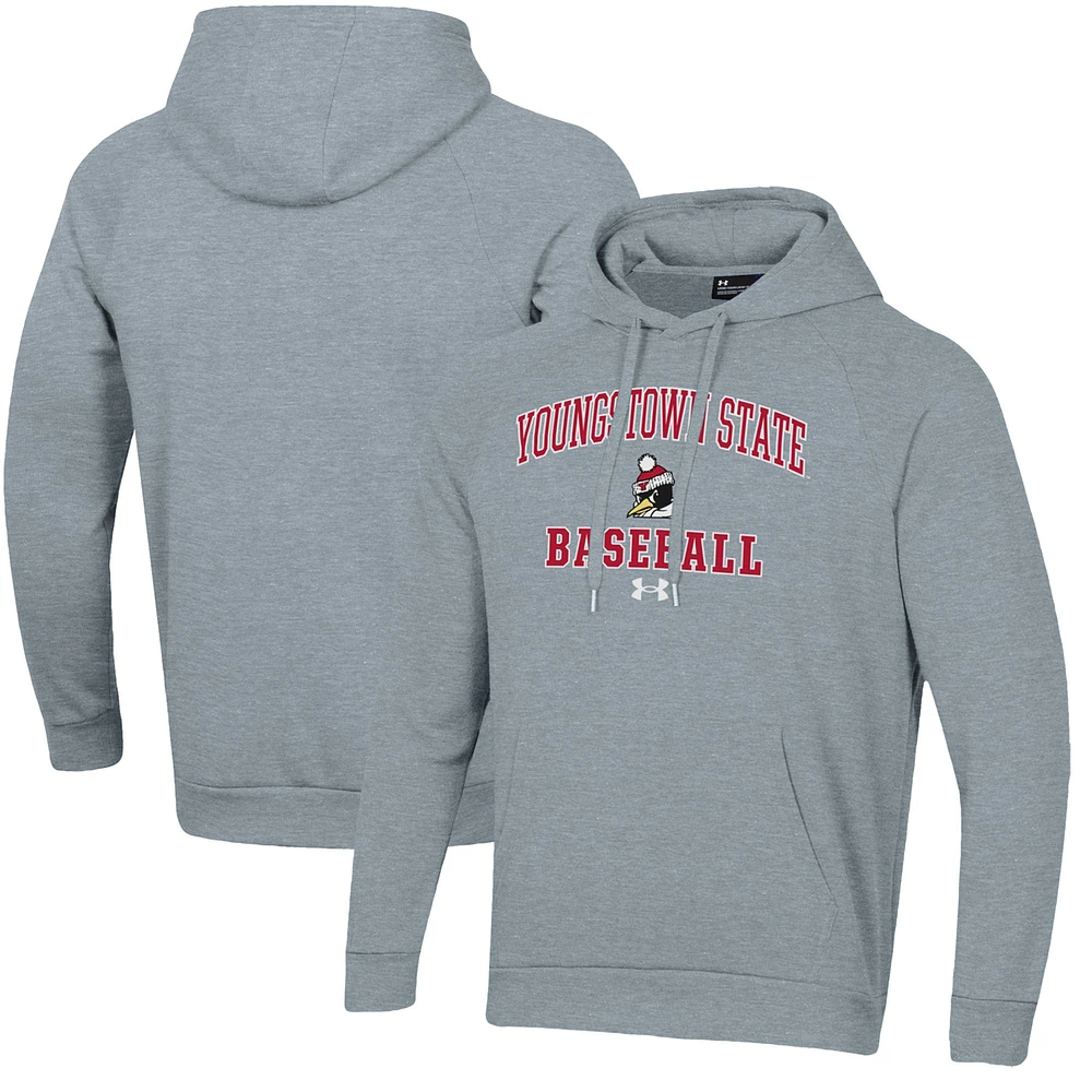 Men's Under Armour Youngstown State Penguins All Day Arch Fleece Baseball Raglan Pullover Hoodie
