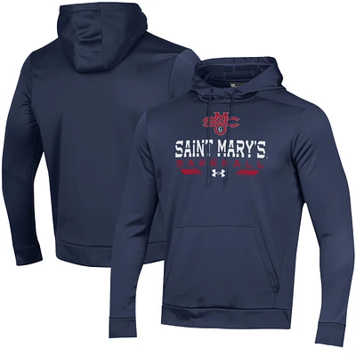 Men's Under Armour Navy Saint Mary's Gaels Baseball Pullover Hoodie