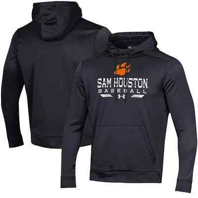 Men's Under Armour Black Sam Houston State Bearkats Baseball Pullover Hoodie