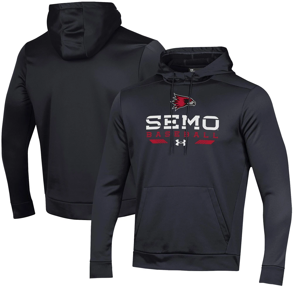 Men's Under Armour Black SEMO Redhawks Baseball Pullover Hoodie