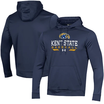 Men's Under Armour Navy Kent State Golden Flashes Baseball Pullover Hoodie