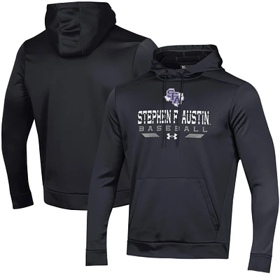 Men's Under Armour Black Stephen F Austin Lumberjacks Baseball Pullover Hoodie