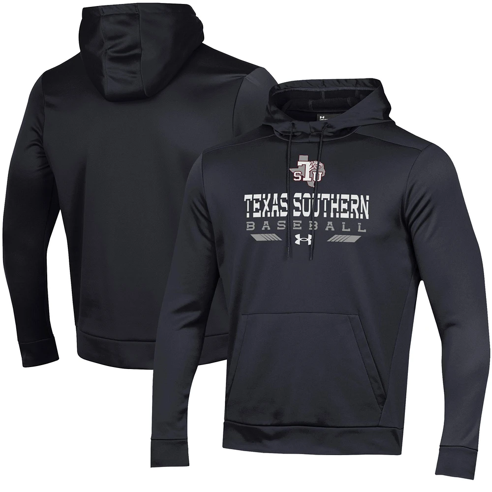 Men's Under Armour Black Texas Southern Tigers Baseball Pullover Hoodie