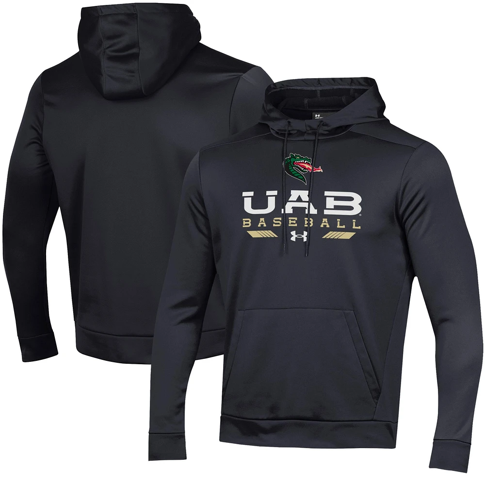 Men's Under Armour Black UAB Blazers Baseball Pullover Hoodie