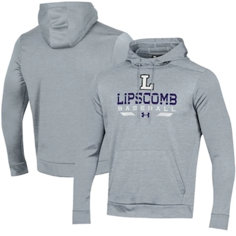 Men's Under Armour Gray Lipscomb Bisons Baseball Pullover Hoodie