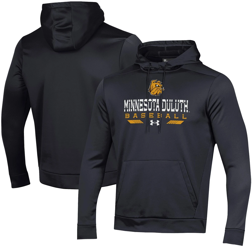 Men's Under Armour Black Minnesota Duluth Bulldogs Baseball Pullover Hoodie