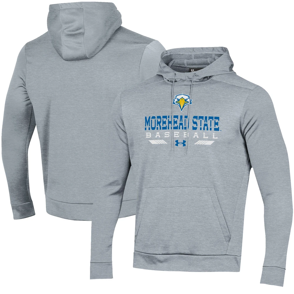 Men's Under Armour Gray Morehead State Eagles Baseball Pullover Hoodie