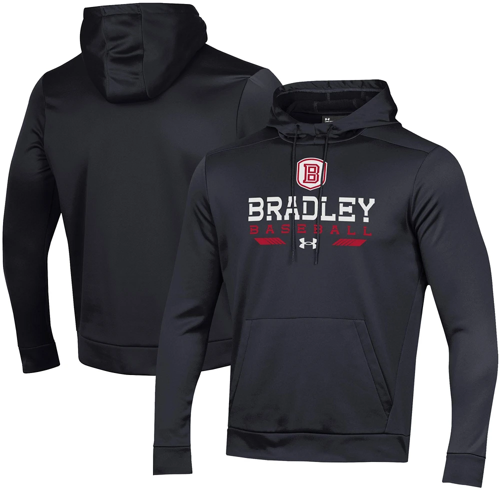 Men's Under Armour Bradley Braves Baseball Pullover Hoodie