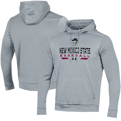 Men's Under Armour Gray New Mexico State Aggies Baseball Pullover Hoodie