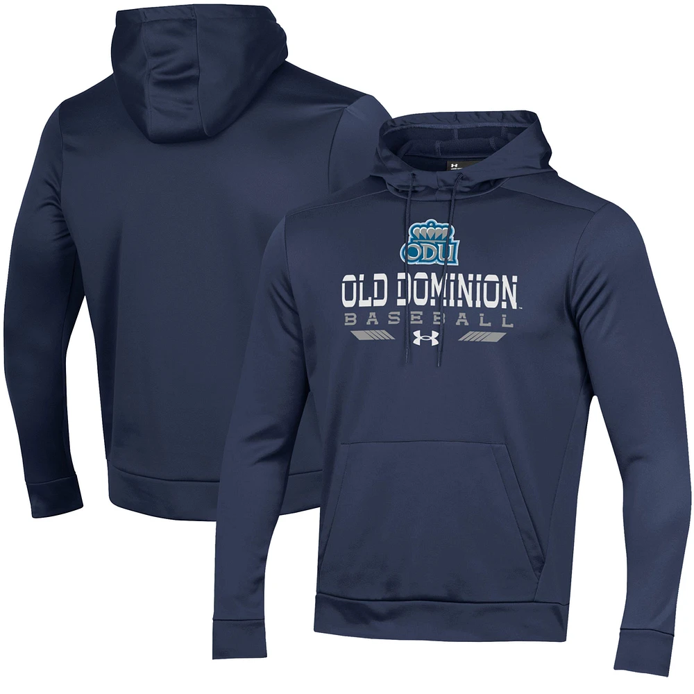 Men's Under Armour Navy Old Dominion Monarchs Baseball Pullover Hoodie