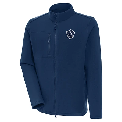 Men's Antigua Navy LA Galaxy White Logo Objection Full-Zip Jacket