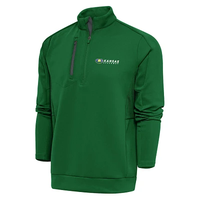 Men's Antigua Hunter Green Kansas Speedway Generation Quarter-Zip Pullover Top